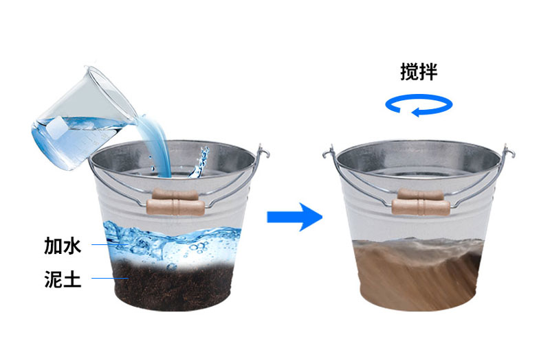多層土壤墑情監測站安裝之攪拌泥土